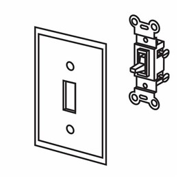 Wall Switch Kit, On/Off, White