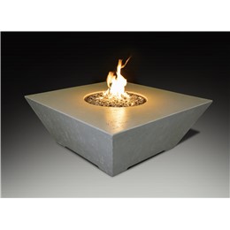 Olympus Square Fire Pit Table - Bone