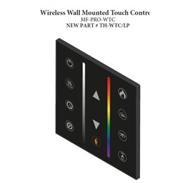 Wireless Wall Mounted Fireplace Control