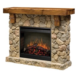 Fieldstone Fireplace Mantel