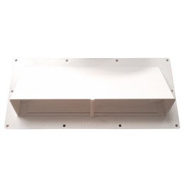 4" Non-Louvered Ext Wall Vent - White