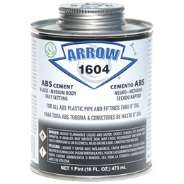 1604 Black ABS Cement 1 Quart