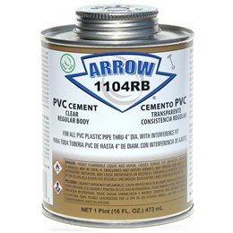 1104RB Clear PVC Cement 1/4 pint