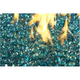 Aqua Marine Crystal Fire Glass Gems