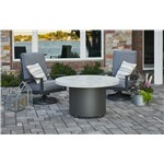 White Onyx Chat High Fire Pit Table