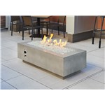 54" White Cove Linear Fire Pit Table