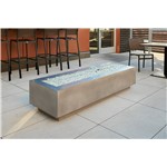  72" White Cove Linear Fire Pit Table