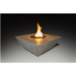 Olympus Square Fire Pit Table - White